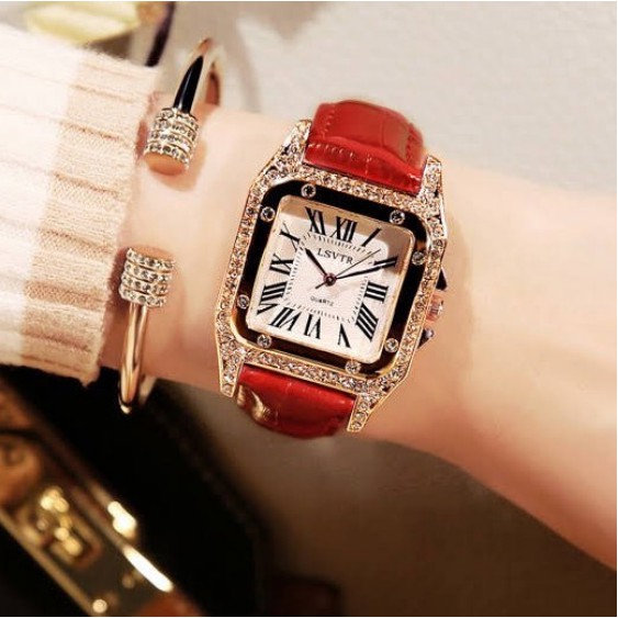 BBS J007 JAM TANGAN FASHION DIAMOND PETAK JAM TANGAN WANITA IMPORT BATAM