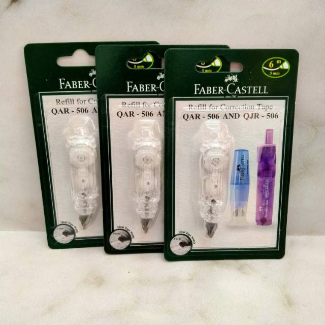 

Isi Refill Tipe x/Tipex/Tip x/Correction tape Kertas FABER CASTELL Untuk QAR-506 dan QJR-506