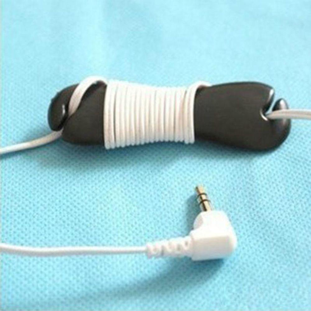 Nanas 2/5Pcs Warna Acak Kabel Winder Merapikan Fixer Jalur Data Headphone Earphone Organizer