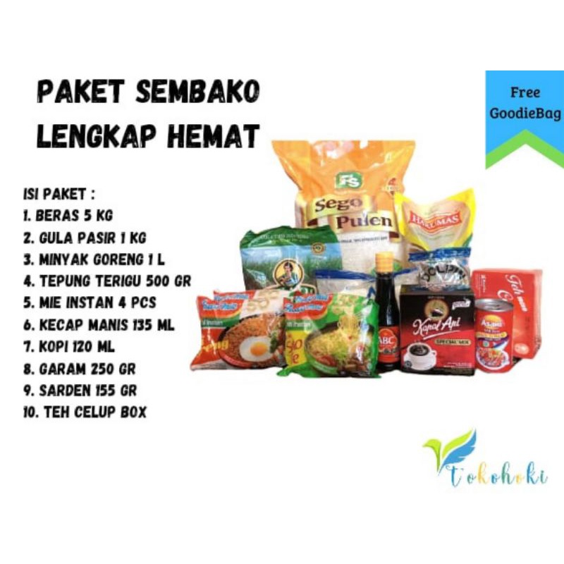 PAKET SEMBAKO LENGKAP HEMAT BERAS 5KG