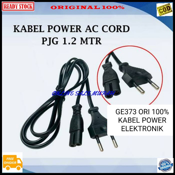 G373 Kabel power Listrik ac 8 cord 1,2 meter elektronik elektrik cable rice cooker multifungsi universal cas casan setrum original G373   KABEL UKURAN CORD 8  BISA SEGALA JENIS ELEKTRONIK YG MENGGUNAKAN KABEL INI  TEBAL DAN AWET  menggunakan kabe