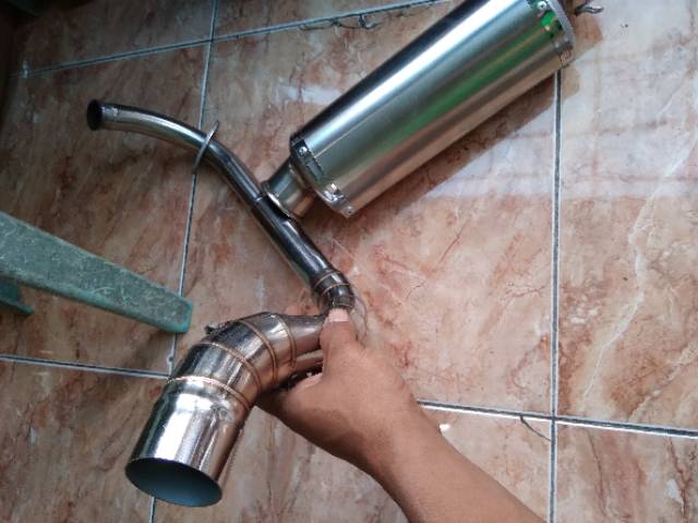 KNALPOT RACING OVAL POLOS CUSTOM BUAT MOTOR BEAT MIO VARIO N-MAX AEROX LEXSI-1