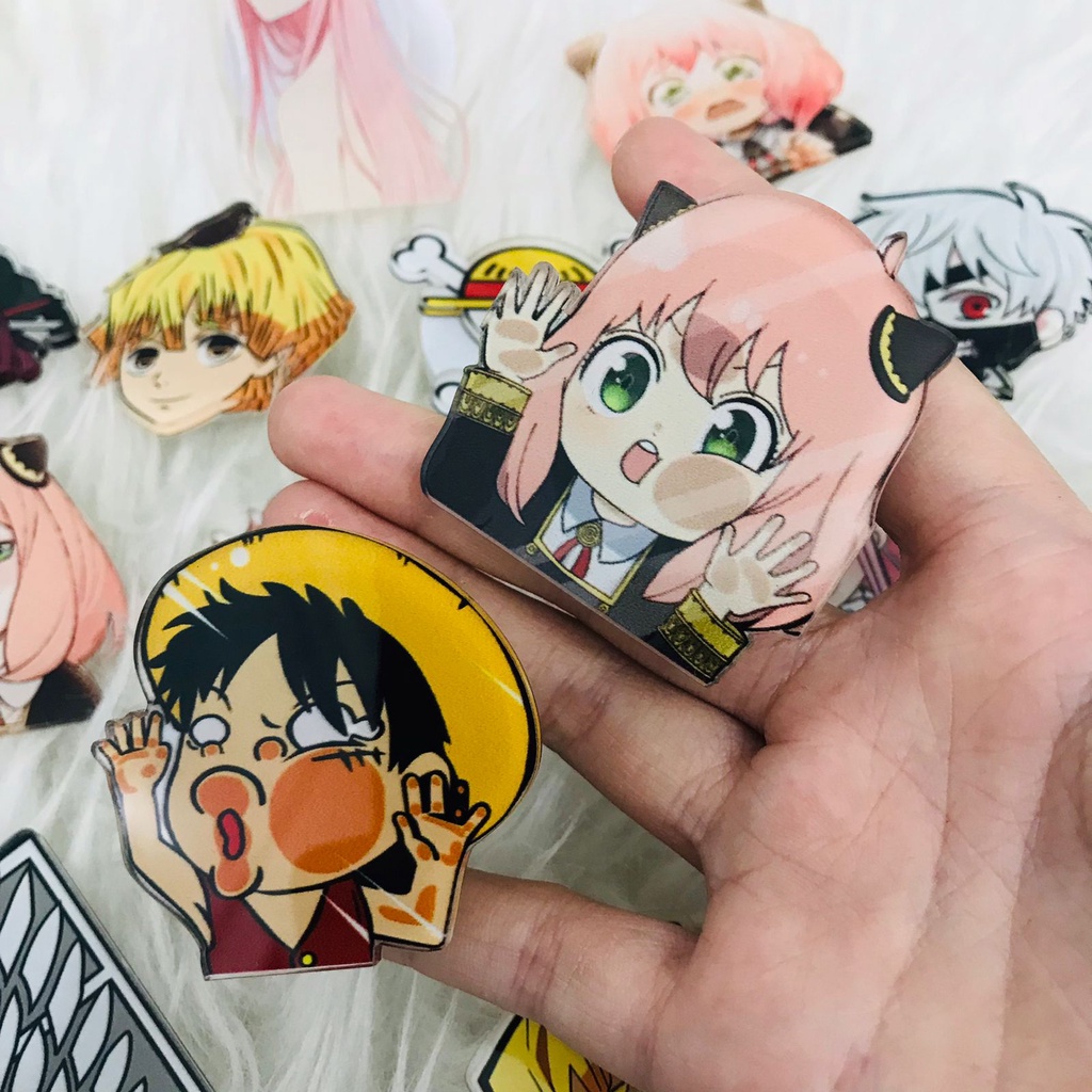 Pop Socket Akrilik Karakter Anime Griptok HP Chibi