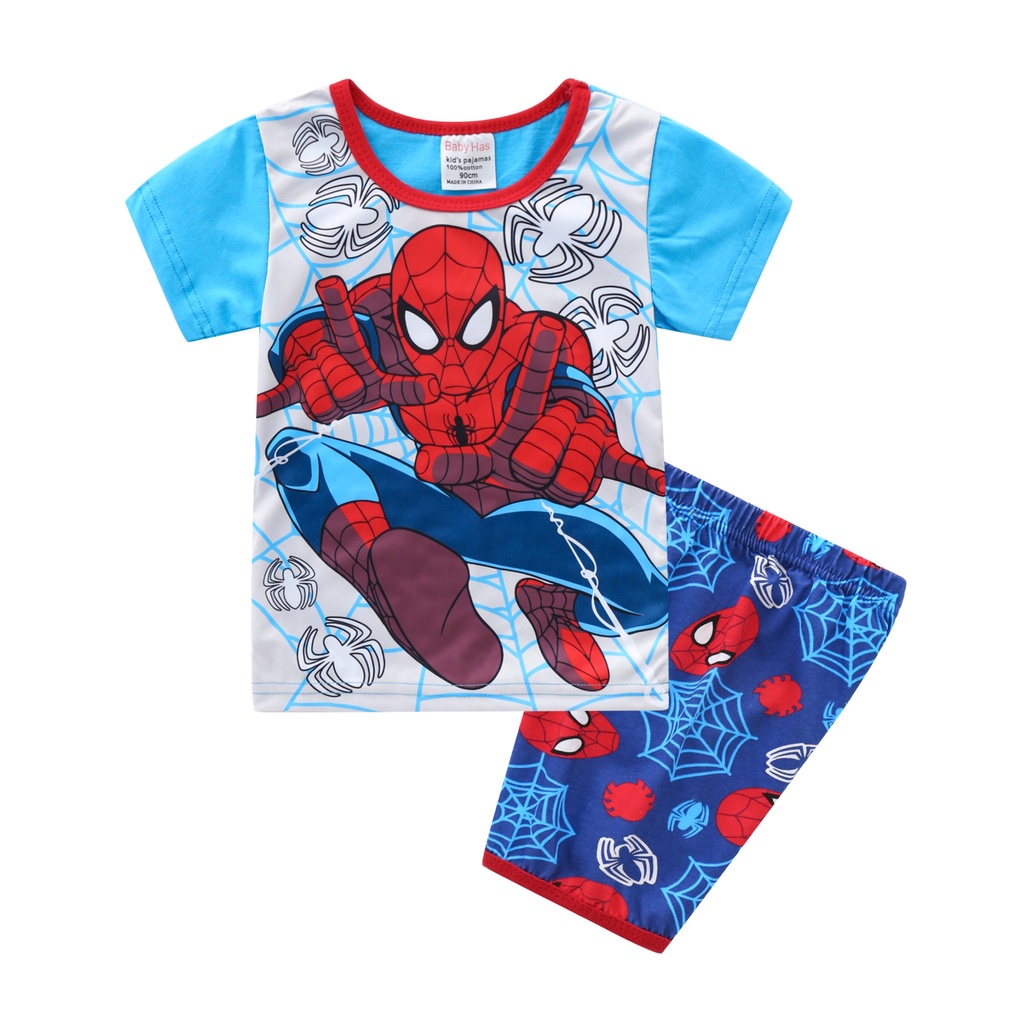 5-7Thn BAJU ANAK LAKI LAKI KEMEJA SUPERHERO SPIDERMAN MINIMALIS FASHION