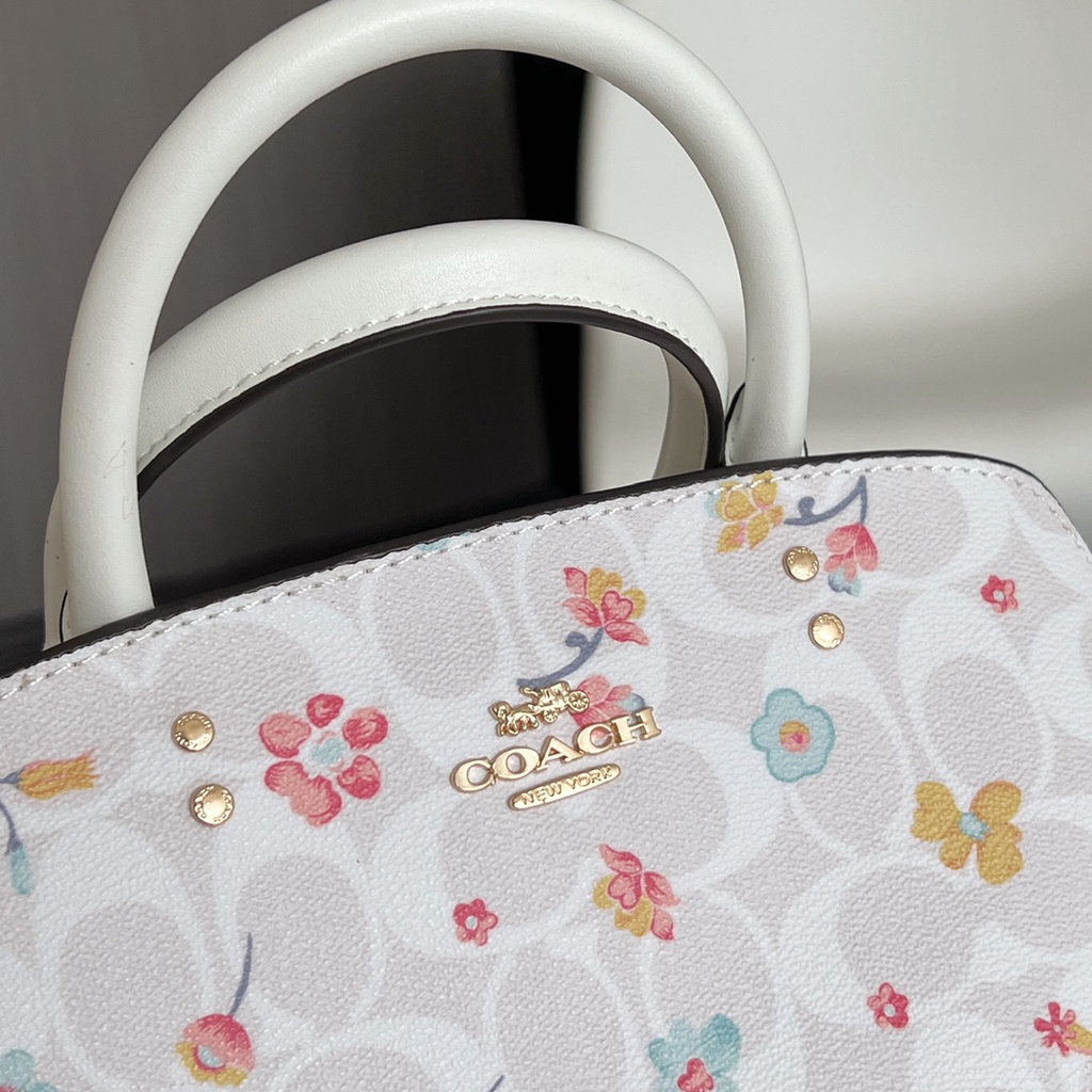 [Instant/Same Day]Coach 8340 Lillie Princess Diana bag women's handbag shoulder bag diagonal bag zipper sandwich pvc printed bag   dfb