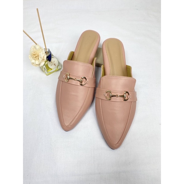 AURELL - Fidelya Mules Wanita Hak 3cm Bigsize 41-46 Garansi 60 Hari