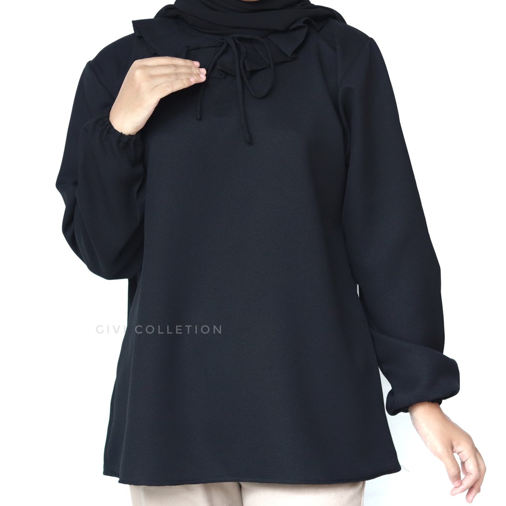 Mecca blouse /atasan wanita / blouse wanita-hitam