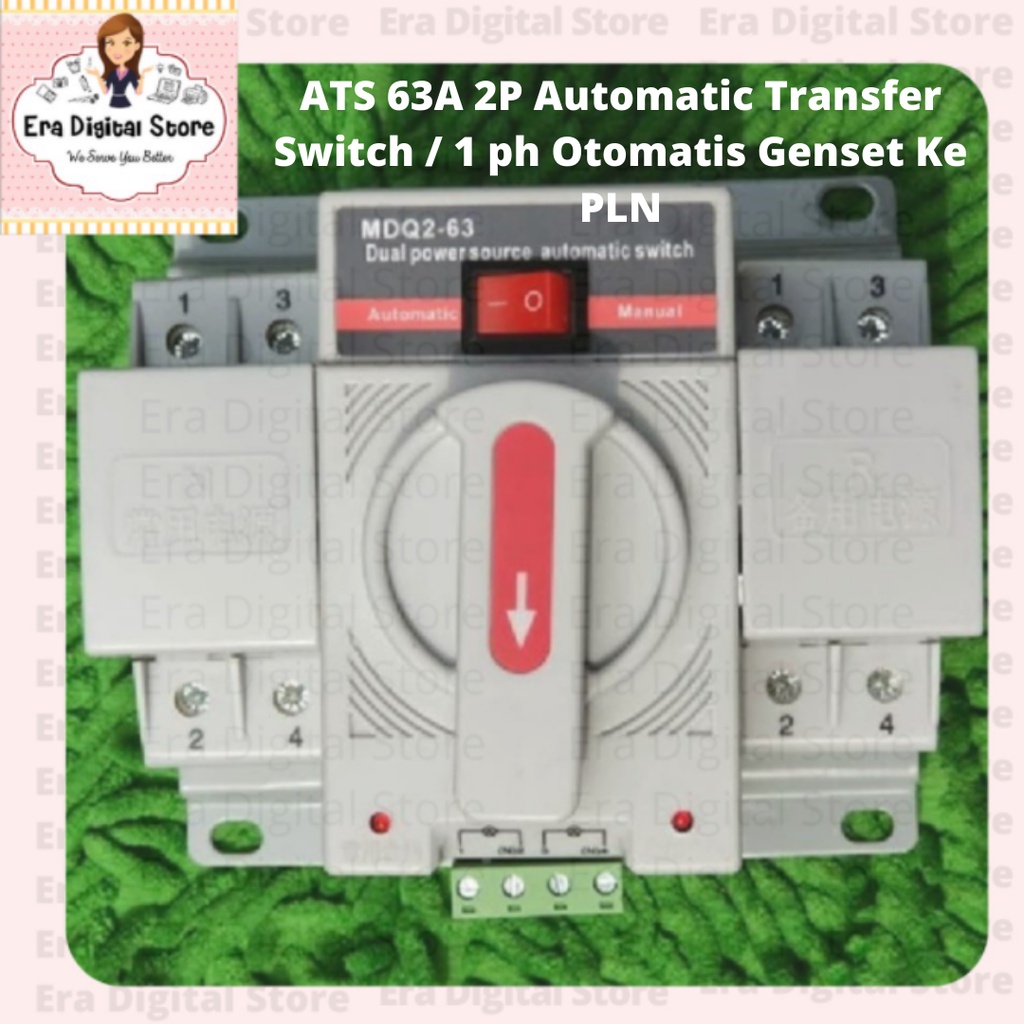ATS 63A 2P Automatic Transfer Switch Otomatis Genset Ke PLN