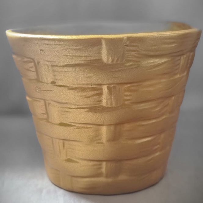 Pot Tanaman Cantik Resin - Mat Gold