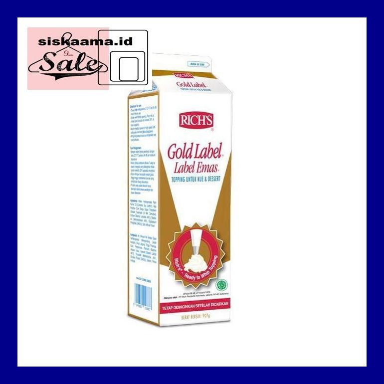 

A40D0Yh Rich Gold Label Whipping Cream 907 Gram D50Tr40V