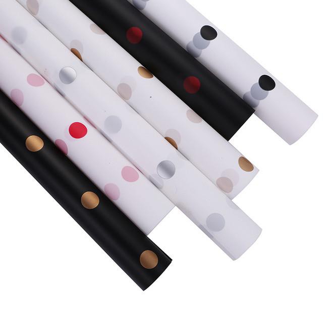 

Miring Harga!>hxz-938 [5 Lembar] Polkadot Flower Wrapping Paper / Cellophane / Kertas Buket - Hita
