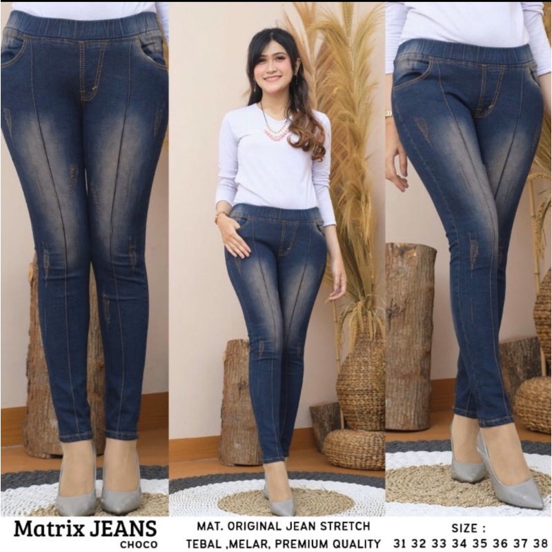 MATRIX JEGGING JEANS JUMBO TERBARU | LEGGING JEANS JUMBO