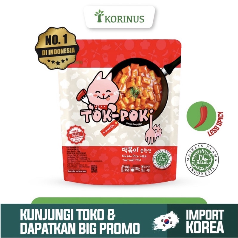 

Korinus K - Bunsik Tokpoki / Tteokbokki / Toppoki / Tok-Poki Pedas instan Halal MUI