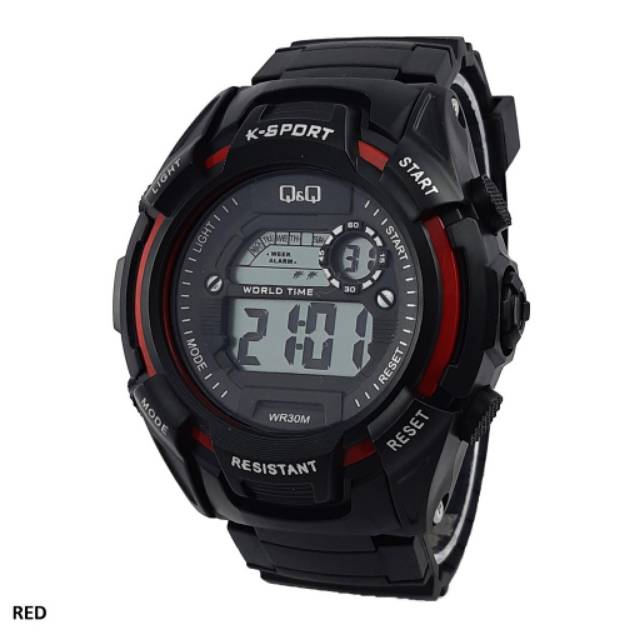 Jam Tangan Pria Sporty Q&amp;Q Rubber Digital BW-17