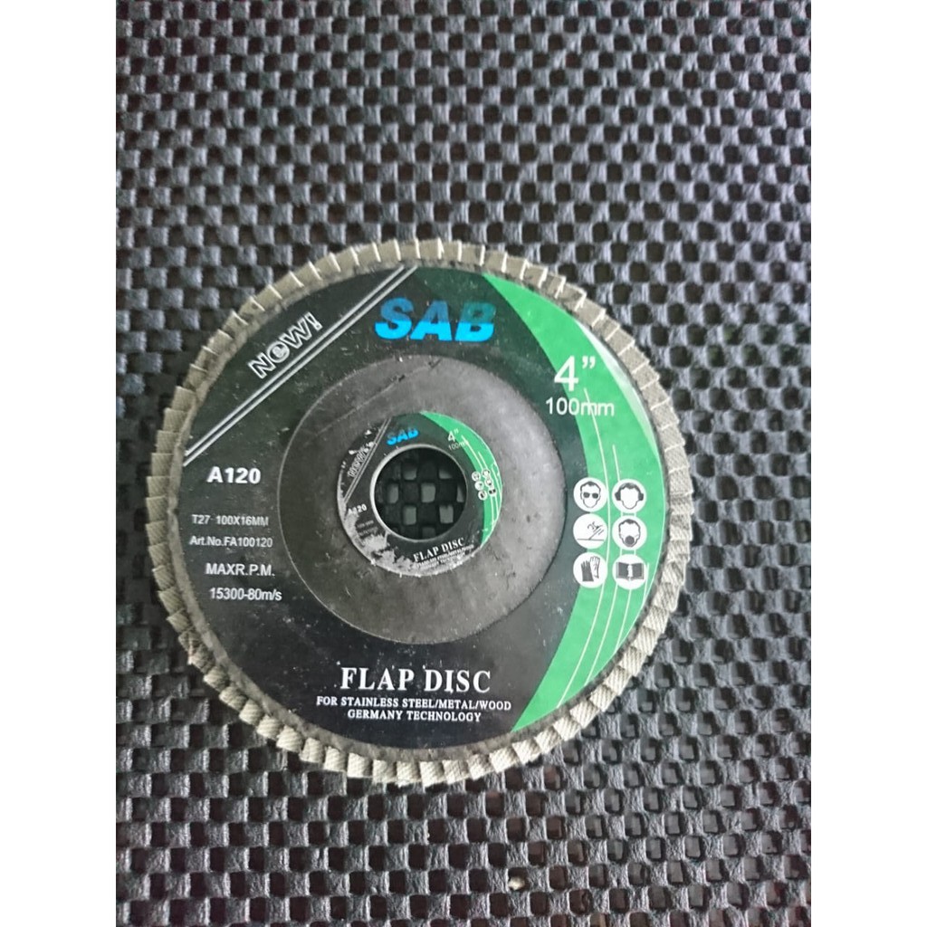 Flap Disc / Amplas 4" SAB Mata Gerinda Amplas Grit 120 Amplas Susun