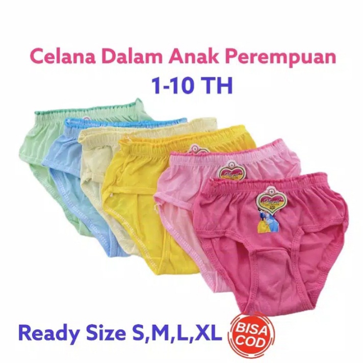 6pcs CD Nadila Anak Perempuan | Celana Dalam Anak Perempuan Balita Bayi | Open Sorex Grosir