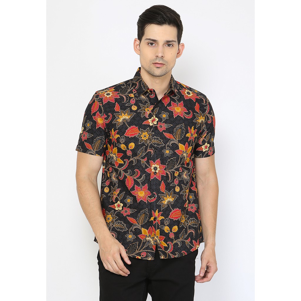 Aksa Batik Pria Kemeja Pendek Cakra Callia
