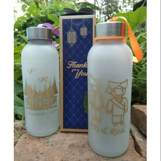 Souvenir Botol Tumbler+doff+kemas Box Biru