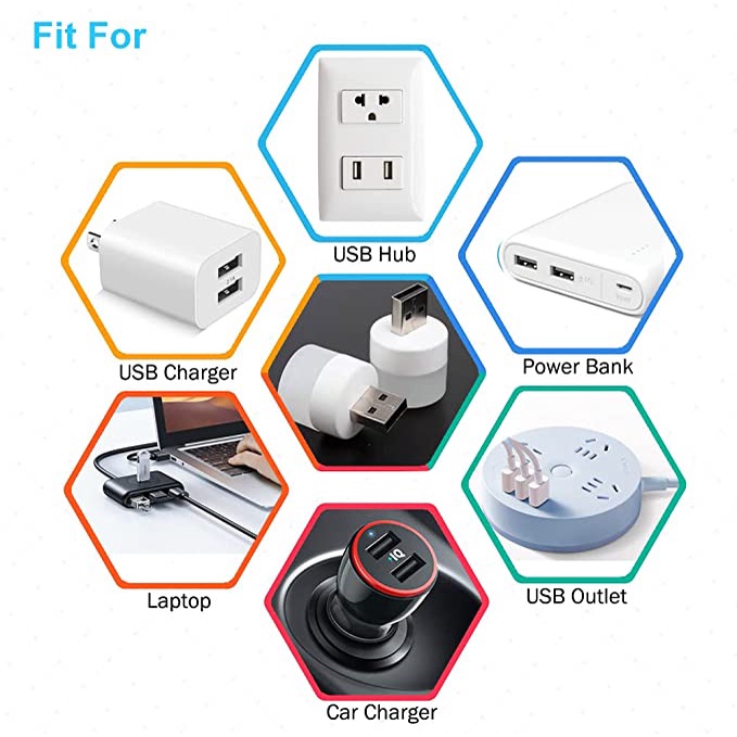 Mini Night Light USB Plug Lamp Computer Mobile Power Charging Small Book Lamps LED Eye Protection Reading Light