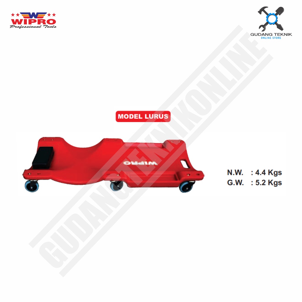 Alas Service Mekanik Montir PVC WIPRO YLPA-4  / Sandaran Alas Tidur Mekanik Kolong Mobil Truk WIPRO YLPA 4 - Mechanic Creeper Lurus Bahan PVC WIPRO