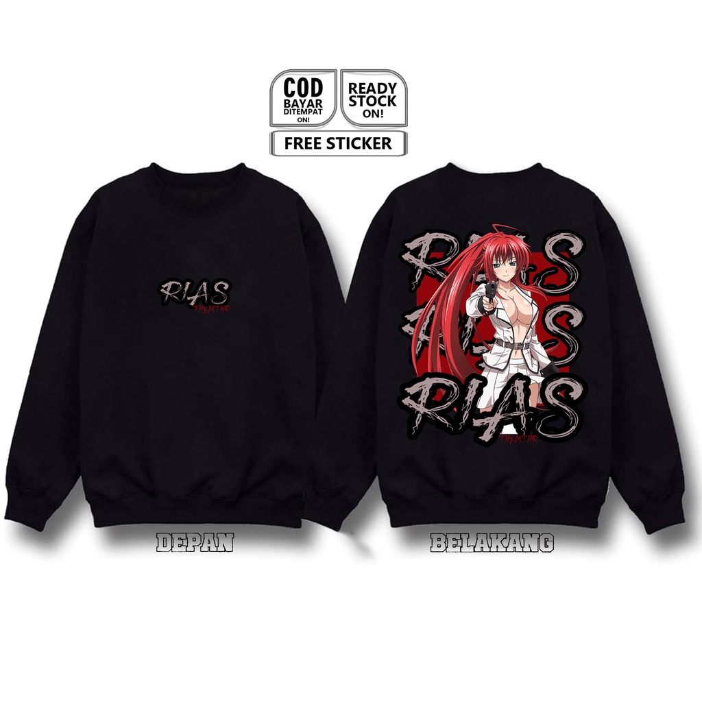 SWEATER RIAS GREMORY HIGH SCHOOL DXD WAIFU ANIME MANGA RUNEAS GREMORY CLAN ZEOTICUS VANELANA MILICAS KUOH ACADEMY ISSEI HYOUDOU AKENO HIMEJIMA KUROKA BAJU JEPANG JAPAN CULTURE COSPLAY WIBU OTAKU -  SIGN CLOTH