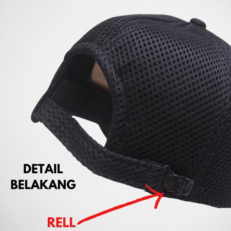 Topi PGRI padi kapas full jaring dobel mess