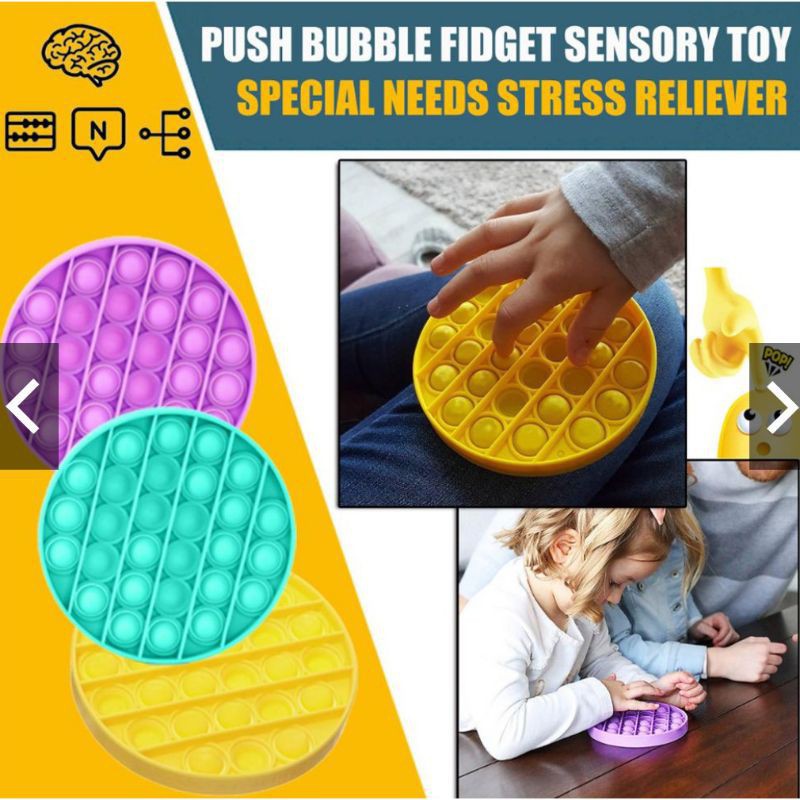 Pop It Fidget Toy Murah Rainbow Mainan Anak Penghilang Stress Tiktok-4