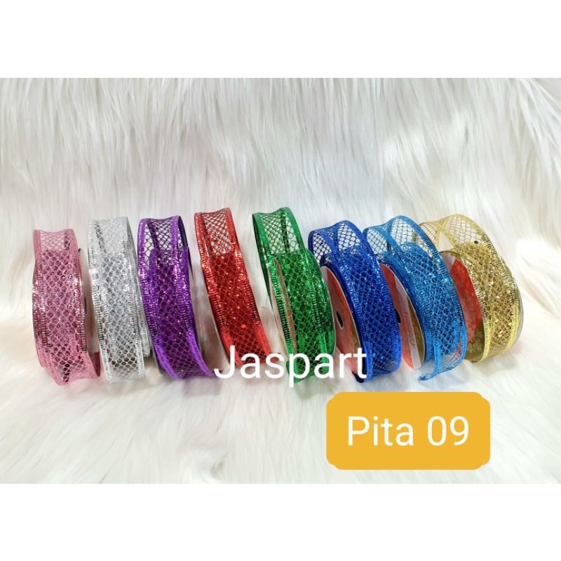 

PITA GLITTER NATAL PINGGIR KAWAT PITA PARCEL PITA CHRISTMAS PITA HIASAN CANTIK LEBAR 2.5CM PITA NATAL 09
