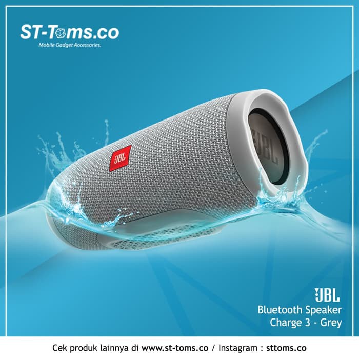 JBL Bluetooth Speaker Charge 3 - Abu-abu - Abu-abu Best seller