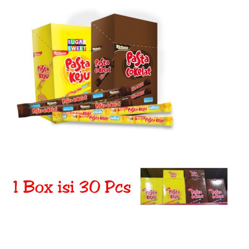 

Richeese Nabati Pasta Keju / Coklat Box isi 30 Pcs