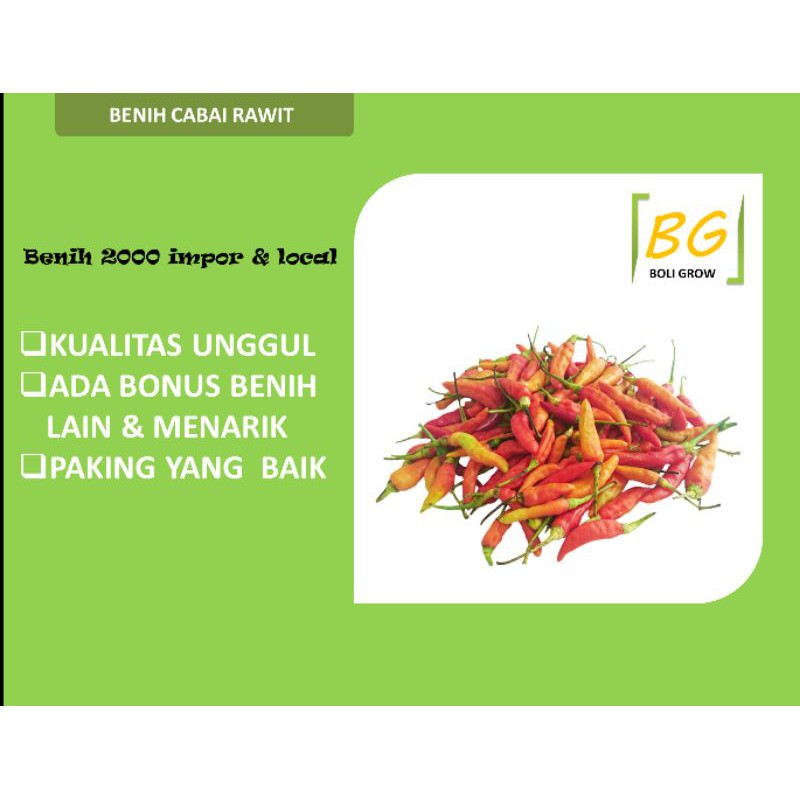 Benih 2000 Cabai rawit Benih Cabai Hibrida Termurah