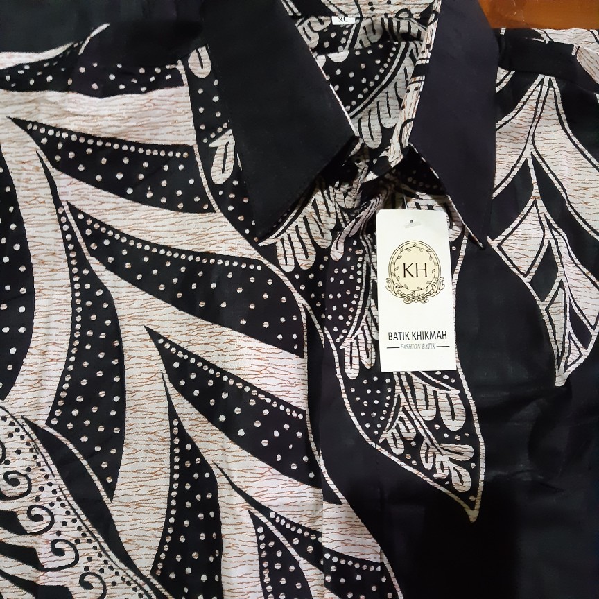 Kemeja Batik Pria Lengan Pendek Bswart Batik Hrb026 Motif Wayangan Kemeja Size M L Xl