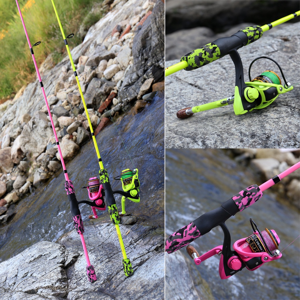 Joran Pancing Set Set Memancing 1.8m Tongkat pancing Dan 5.0:1 GR 12BB Gulungan Memancing dan Umpan Pancing dan Senar pancing Untuk Air Tawar Memancing Set