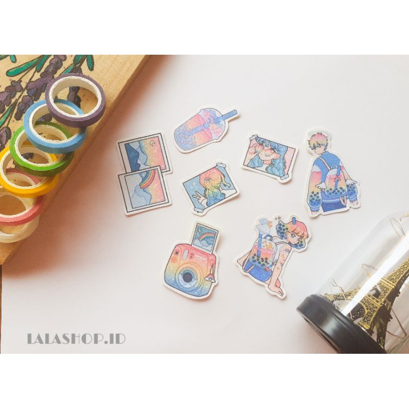 

Handmade Stiker| Stiker Lokal| Rainbow Aesthetic Stikers