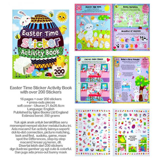 Easter Time Sticker Activity Book with over 200 stickers