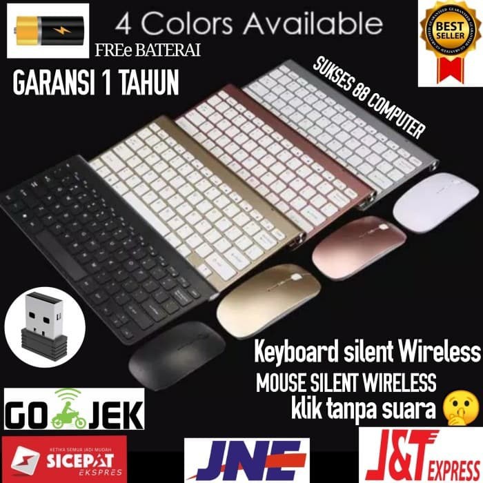 GKM908 PAKET KEYBOARD WIRELESS + MOUSE WIRELESS ORIGINAL HIGH QUALITY