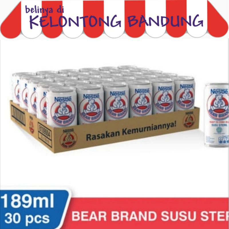 

Bear Brand Kaleng 189 ml Susu Beruang dus box karton