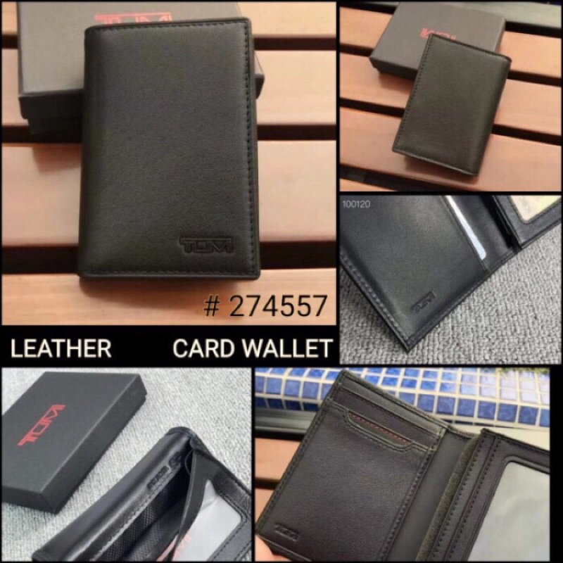 DOMPET TUMI NASSAU GUSSETED CARD WALLET LETHER PREMIUM QUALITY