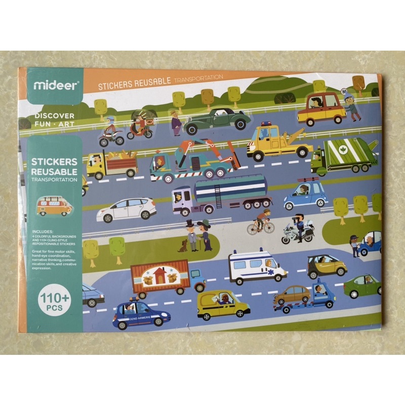 

mideer reuseable stickers transportation