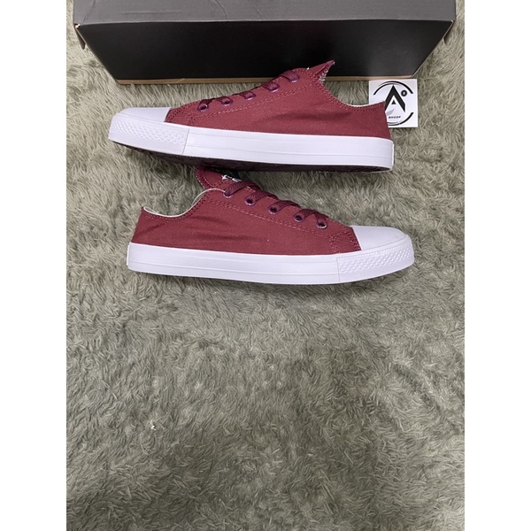 Sepatu sneaker sekolah ct2 maroon +box