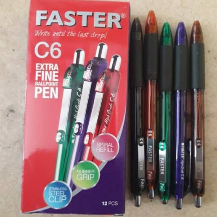 

Pulpen / Pena Faster C6 / Pen Faster C6 - Hitam