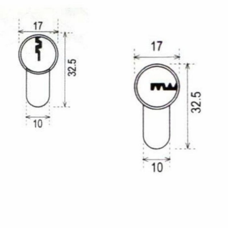 Silinder Kunci Pintu Knob TC 65mm Kunci Mortise Lock