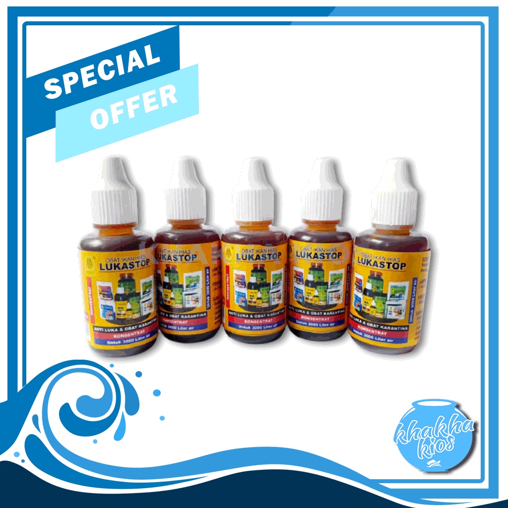 LUKASTOP 30ml Obat ikan Luka Cair ikan Hias koi murah