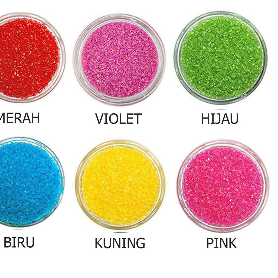 

8.8 Brand RAINBOW SANDING SUGAR 50GR - GULA ARBANAT - COTTON CANDY SUGAR - GULA PASIR WARNA WARNI -