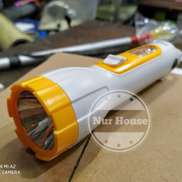 Senter Rechargeable Fox 107 Terbaru Led Emergency Charger Cas Listrik