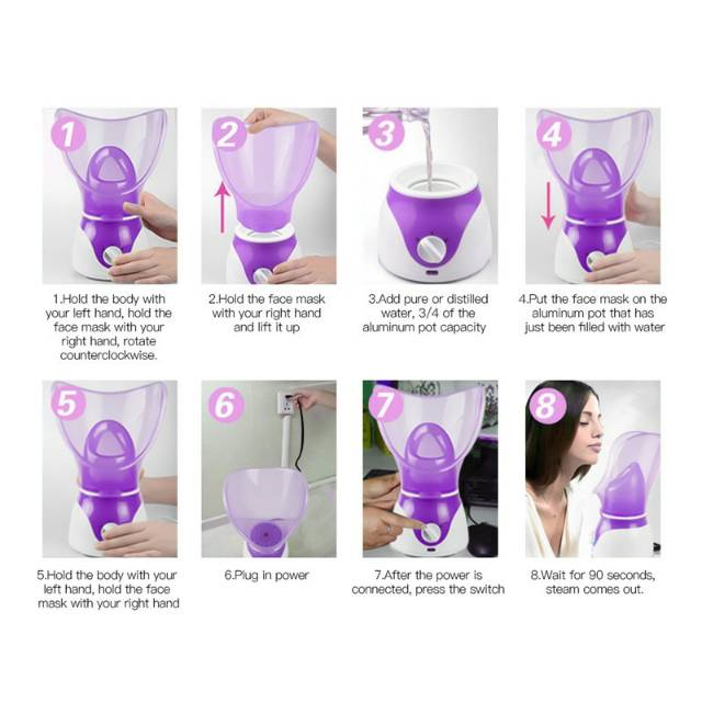 FACIAL STEAMER AIR HUMIDIFIER WAJAH PELEMBAB KULIT MUKA SAUNA UAP WAJAH