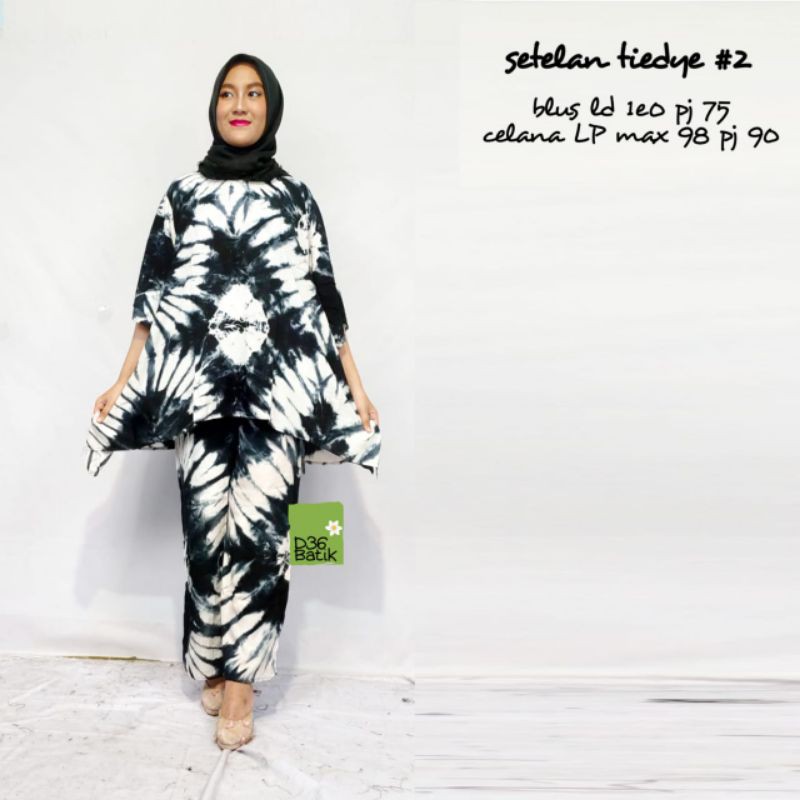 Setelan CP rayon One Set Jumbo Wanita Kasual Elegan