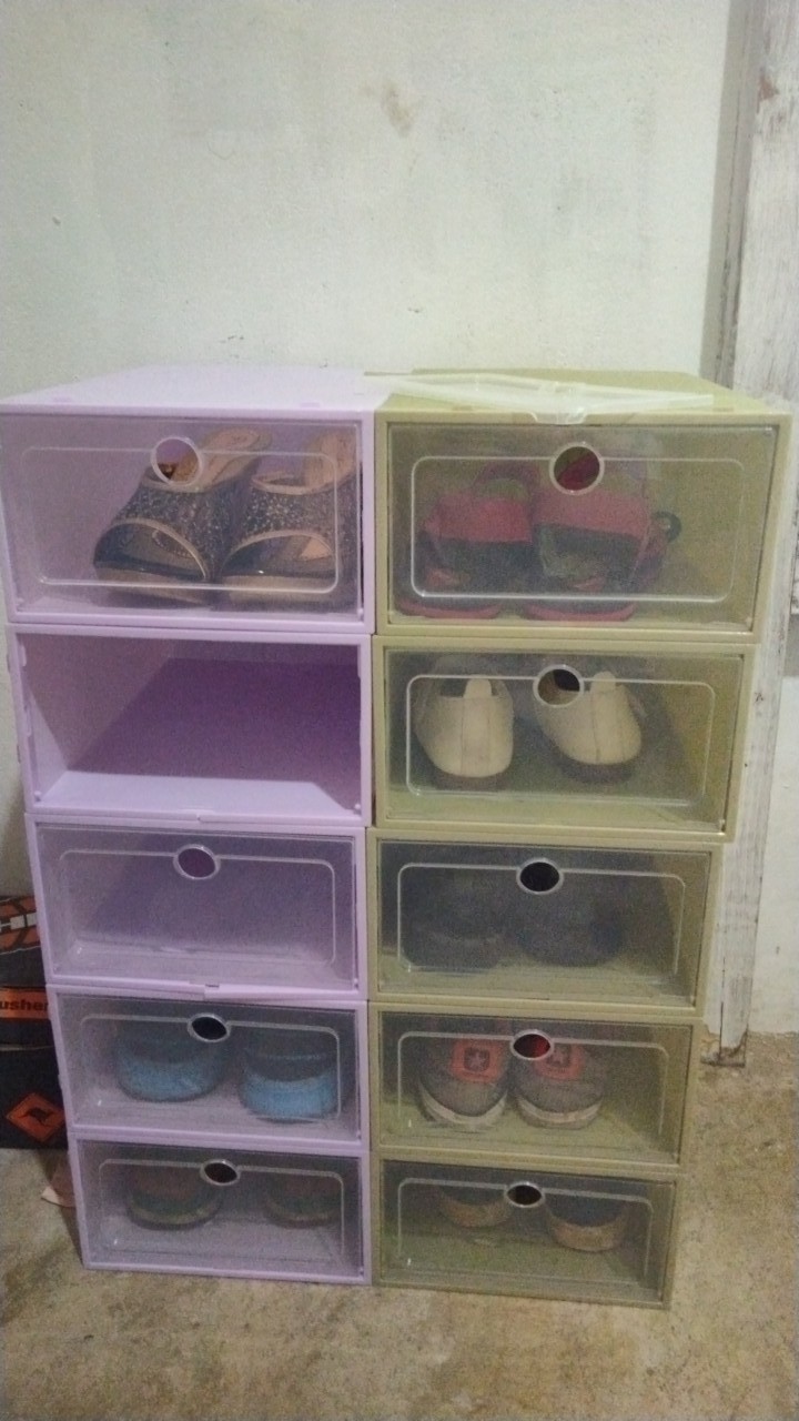 [300 Gram] Kotak Sepatu Tebal Lipat / Box Sepatu Lipat / Kotak Sepatu Transparan Cod