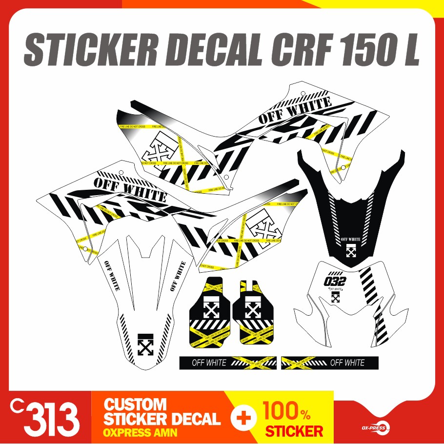 Stiker Striping Decal CRF 150 L Custom Sticker Motor  (21)