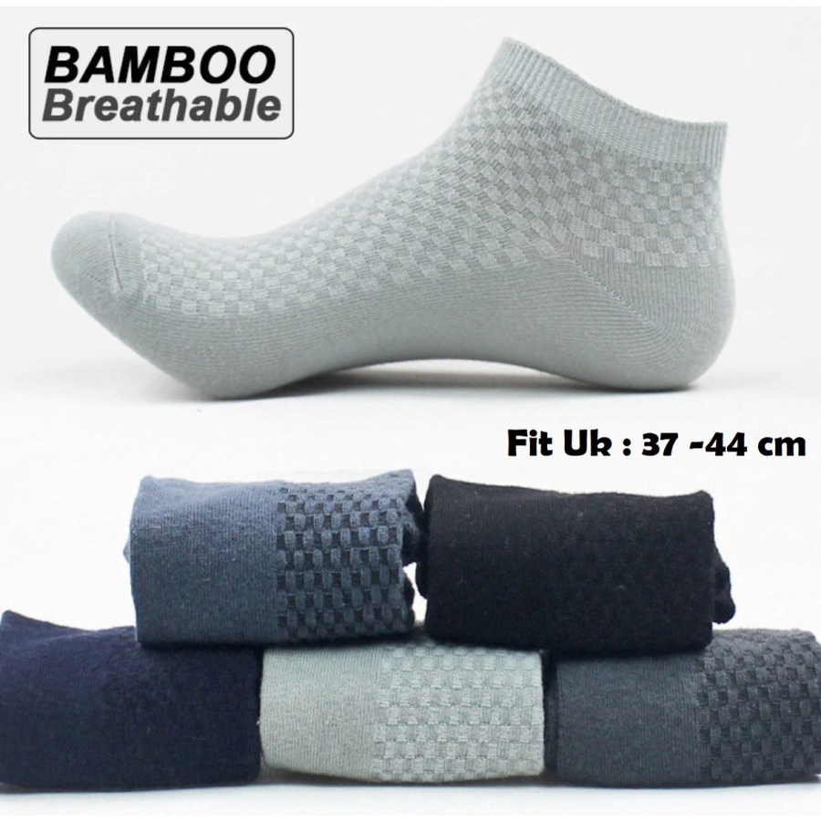 PROMO!! Kaos Kaki Serat Bambu Arang Bamboo Pendek Semata Kaki Bambu Asli Original